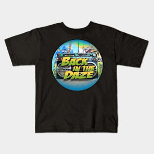 Back in the Daze Youtube channel Logo Music Movies Fashion of 70s Kids 80s Teens 90s Hipsters Kids T-Shirt